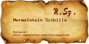 Mermelstein Szibilla névjegykártya